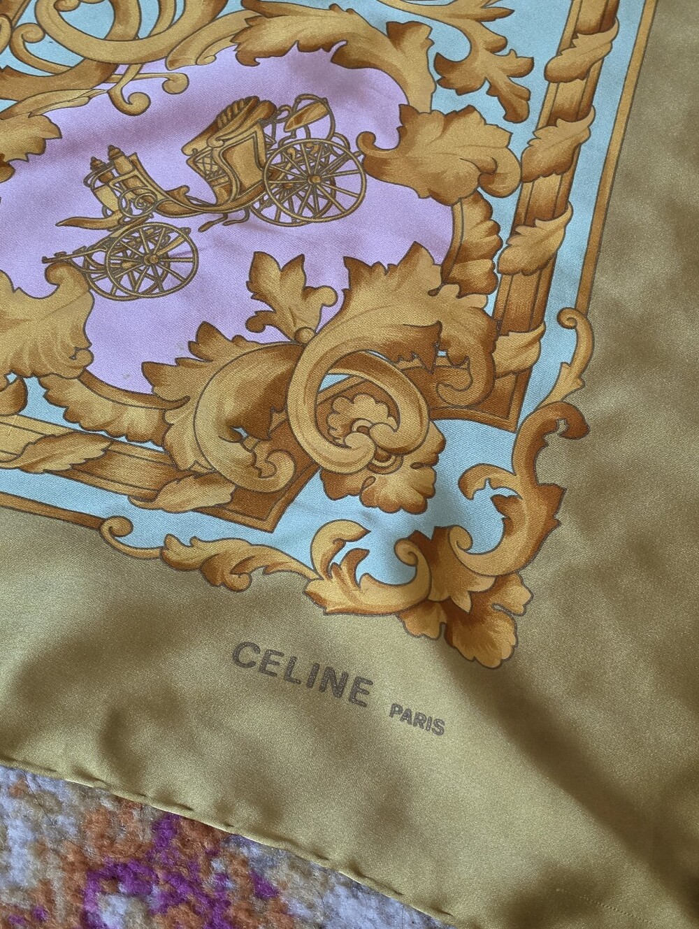 Authentic CELINE Paris Silk Scarf